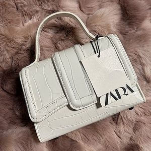 ZARA Mini White Crossbody Bag